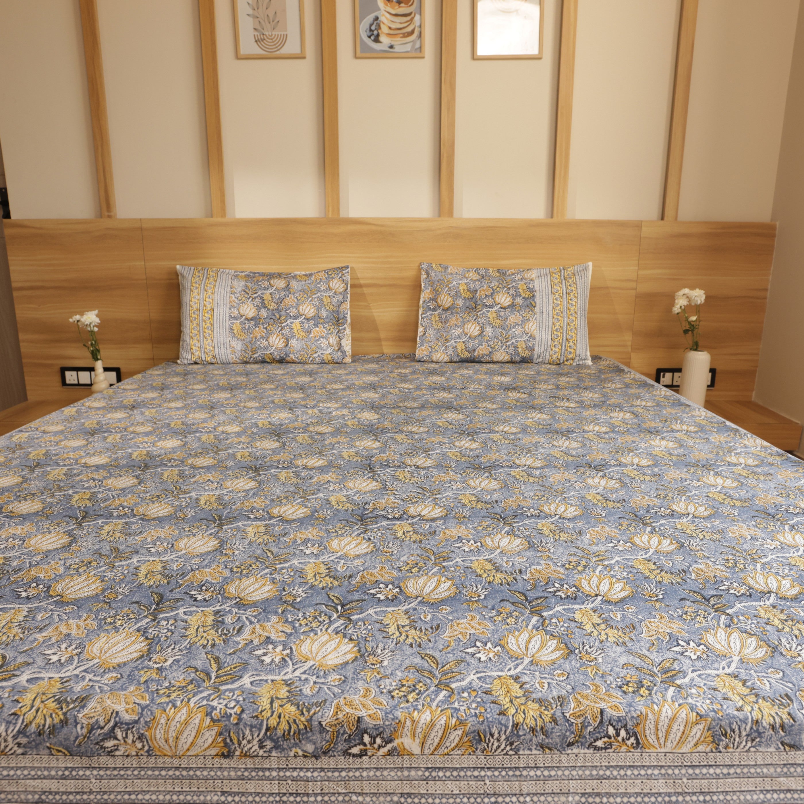 Golden Lotus Bedcover