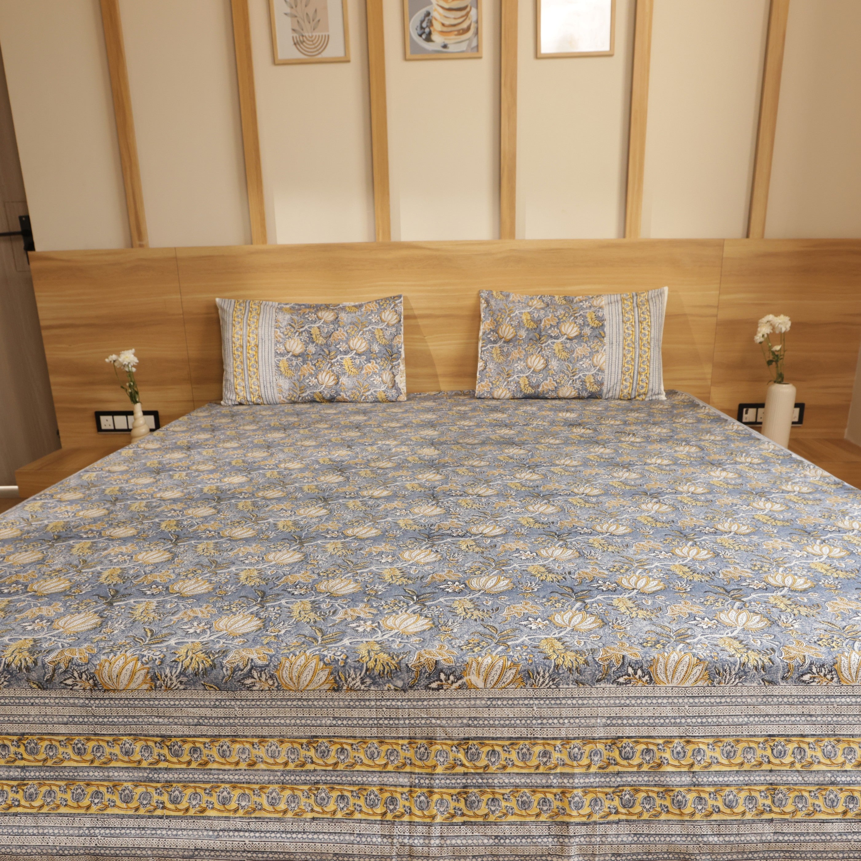 Golden Lotus Bedcover