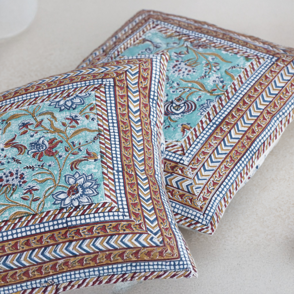 Large Sigandhika Cotton Cushion Cover