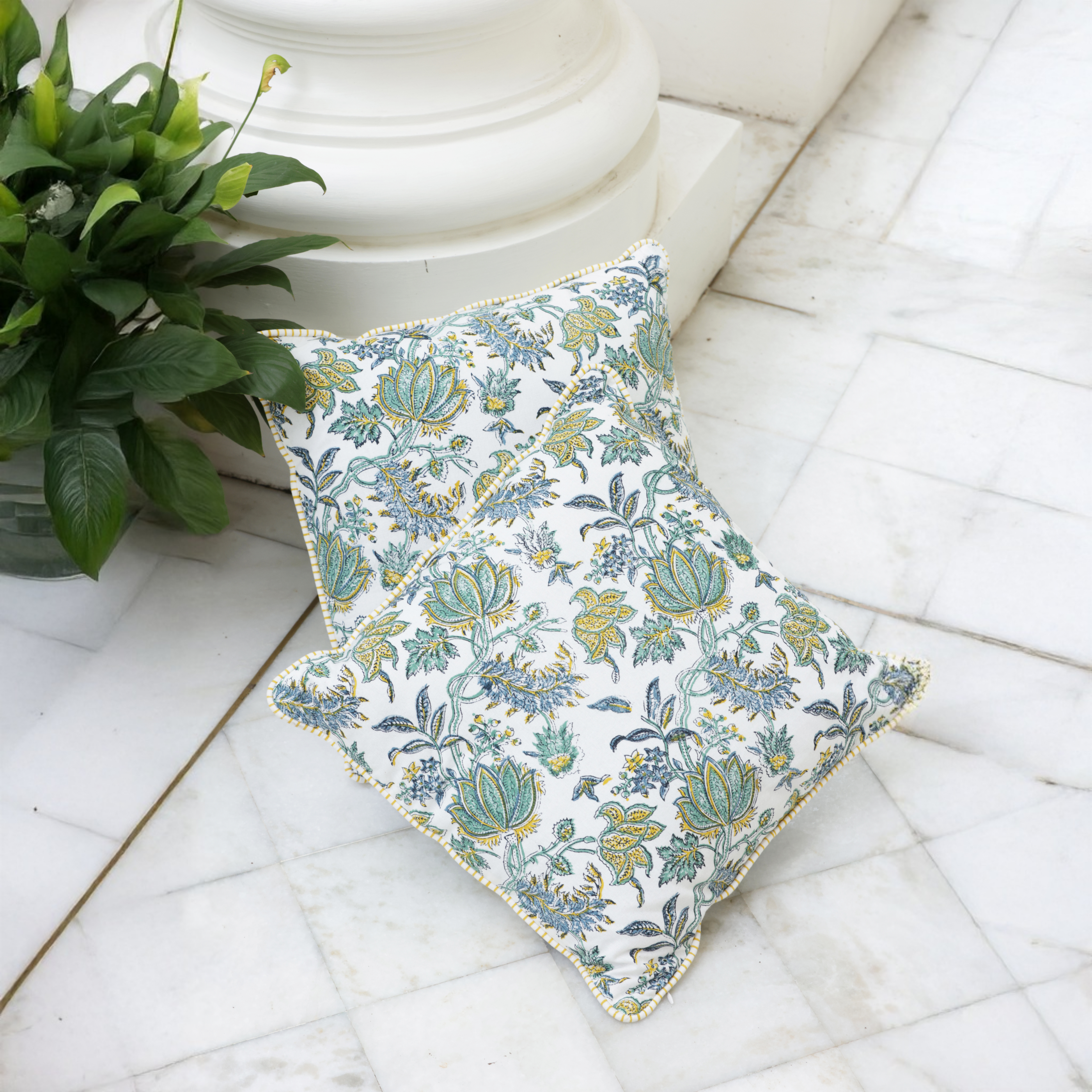 GREEN LOTUS CUSHION