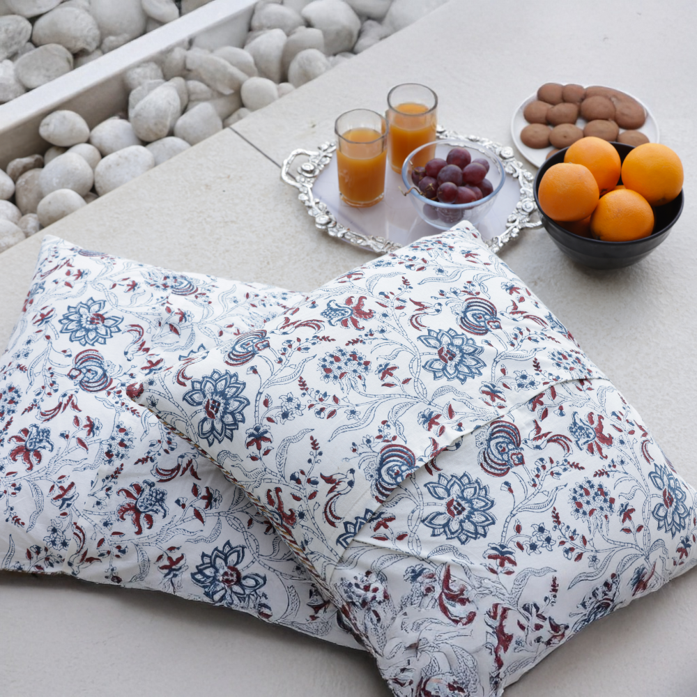 Large Sigandhika Cotton Cushion Cover