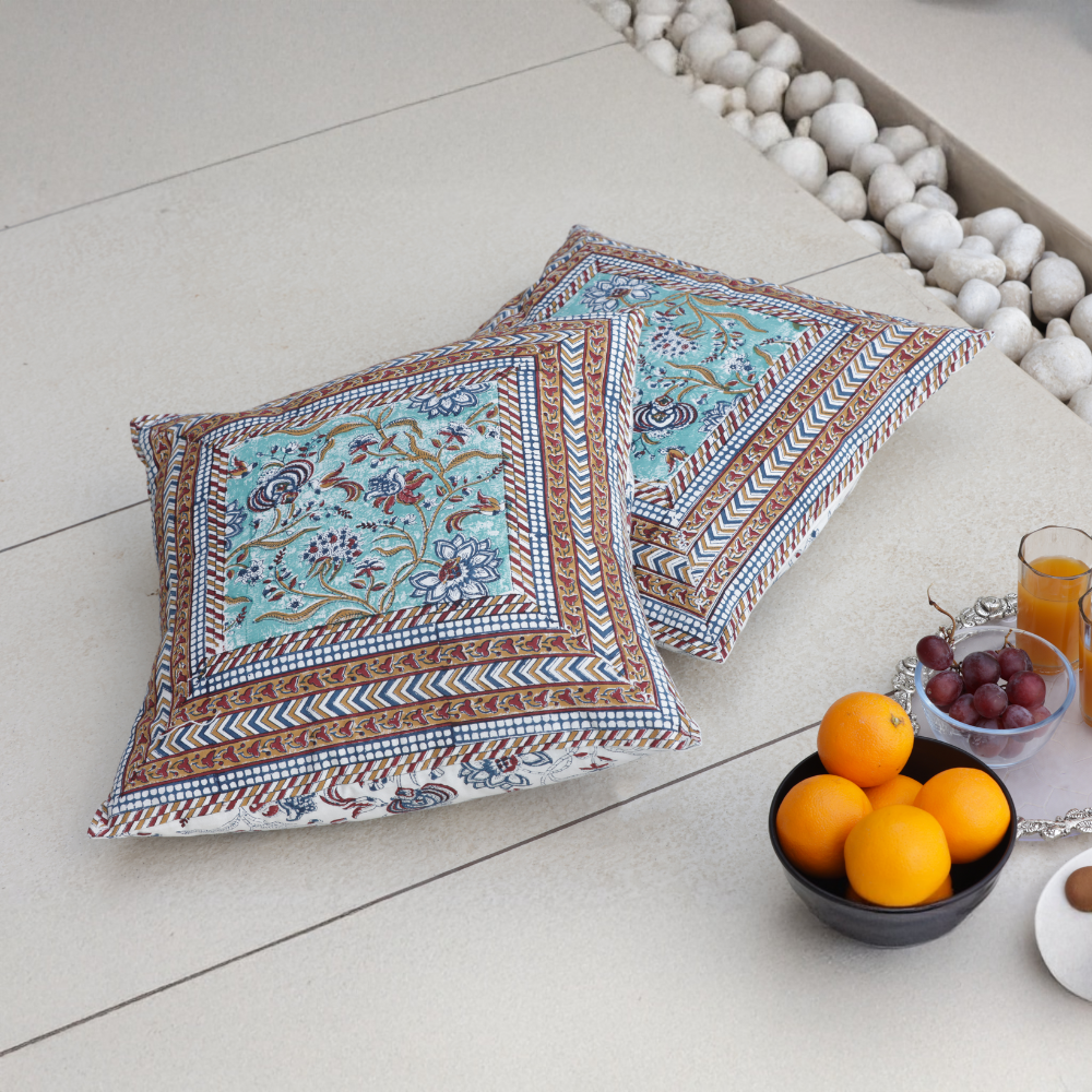 Large Sigandhika Cotton Cushion Cover
