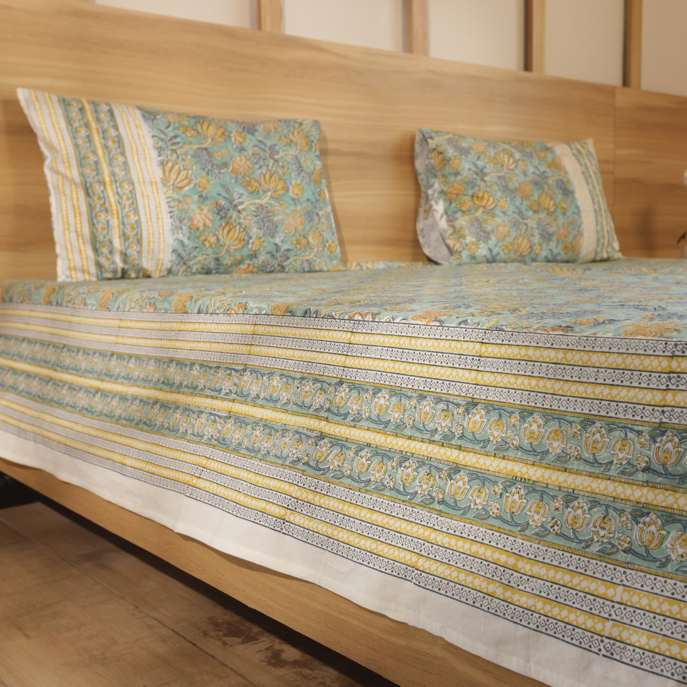 Green Lotus Bedcover