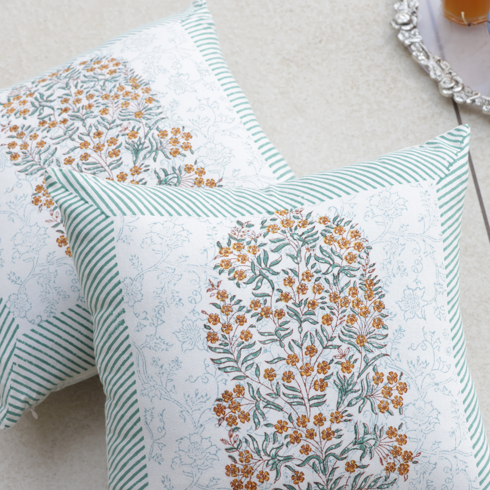 Buta Garden Cotton Cushion Cover