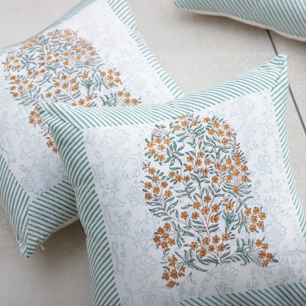 Buta Garden Cotton Cushion Cover