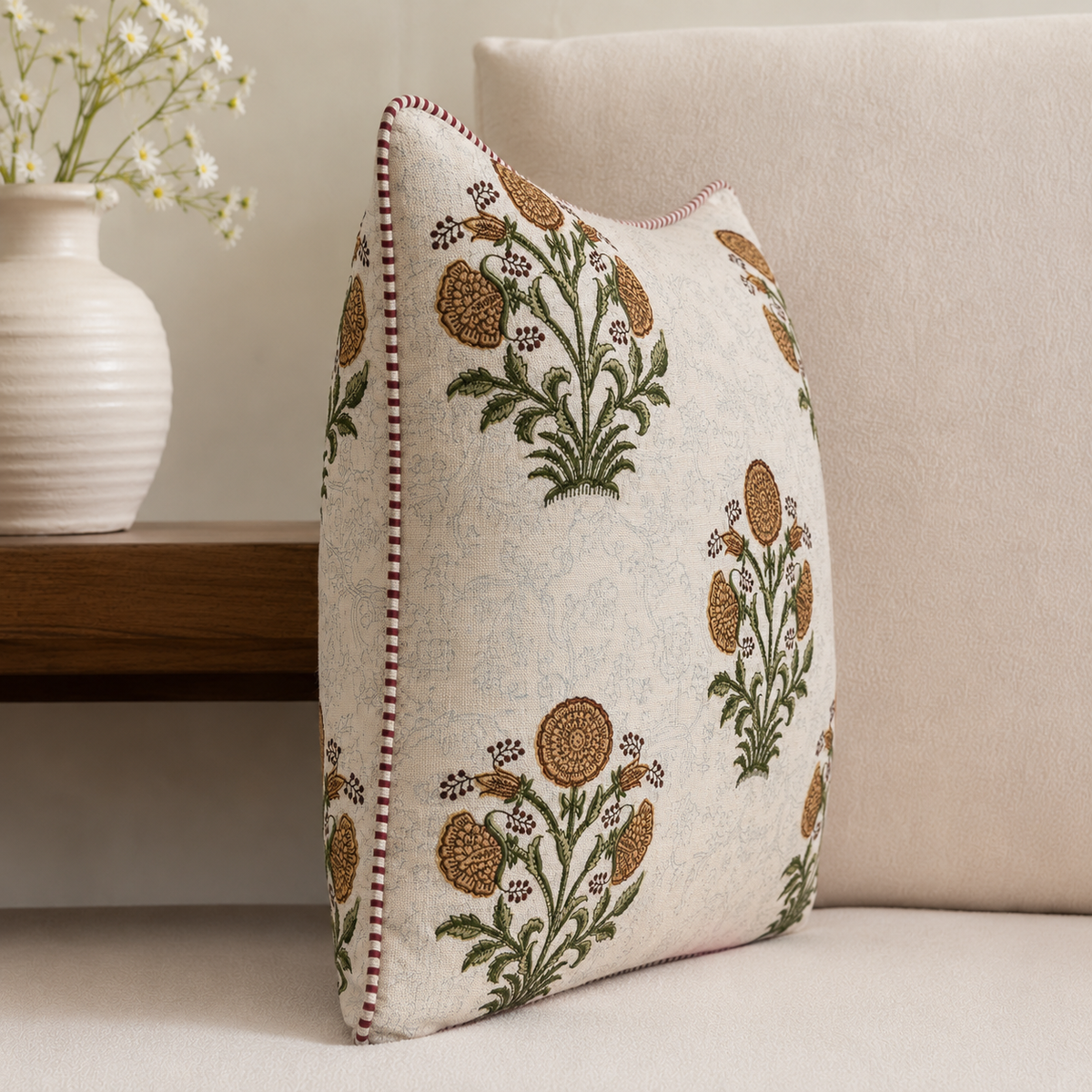 Kanak Pushp Cushion Cover