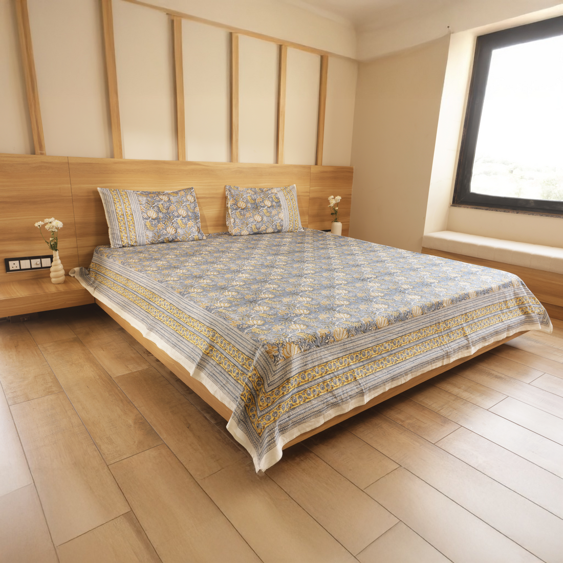 Golden Lotus Bedcover