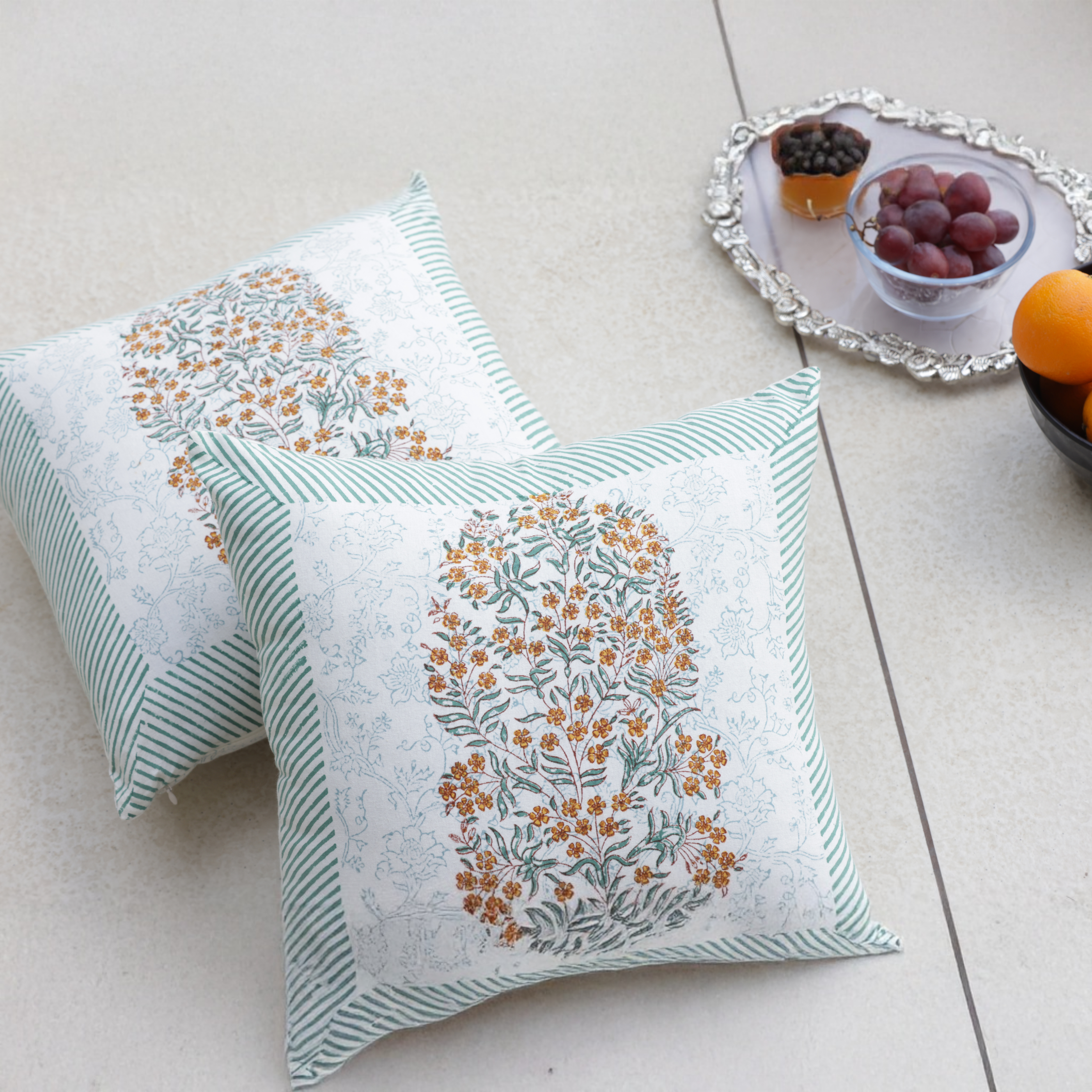 Buta Garden Cotton Cushion Cover