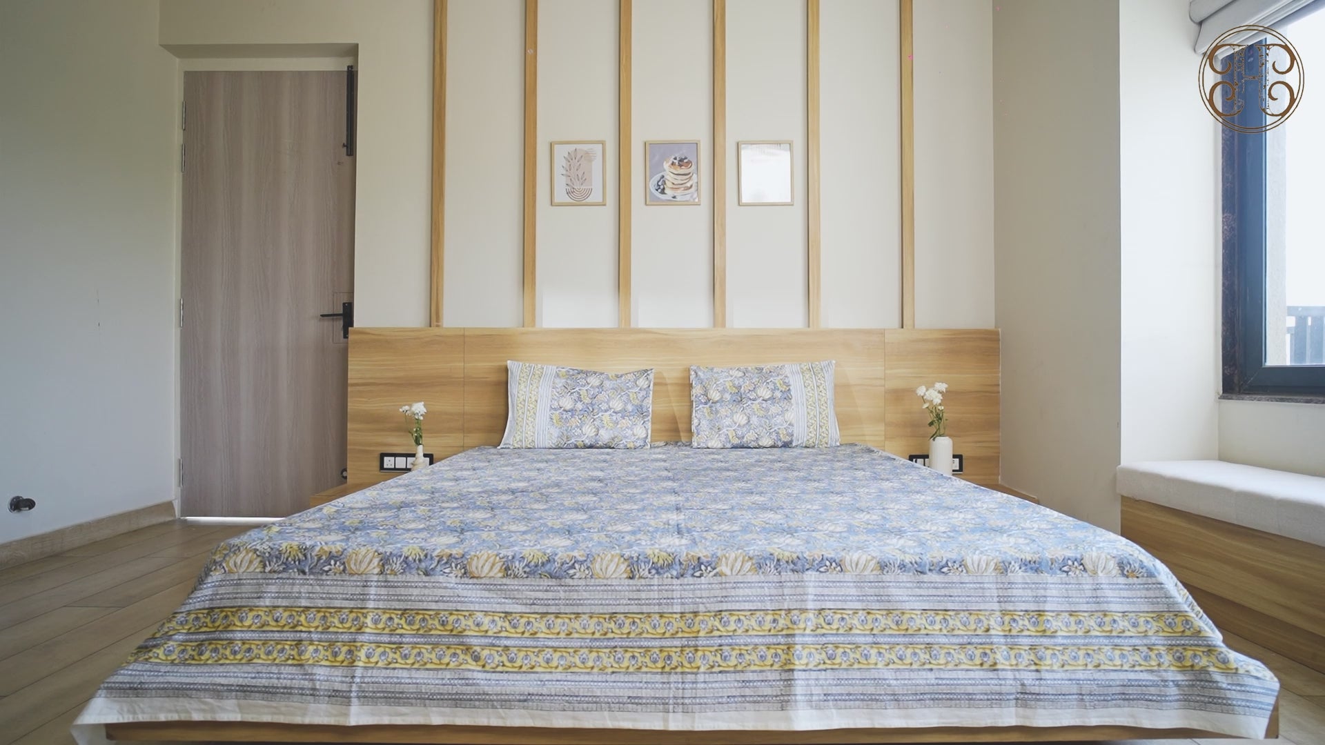 Golden Lotus Bedcover